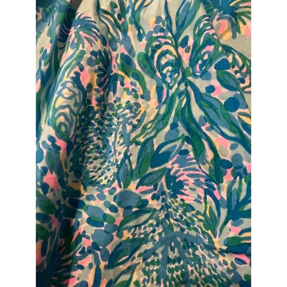 Lilly Pulitzer Kinley Dress Girls Size 3 Surf Blue Coral of the Story Excellent - Picture 8 of 8